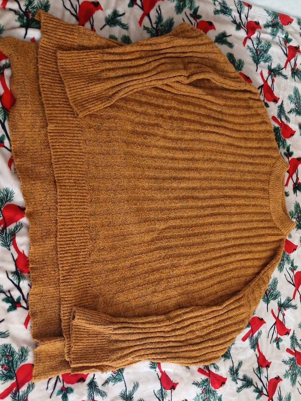 Primark Ribbed Crewneck Sweater in Mustard Gold